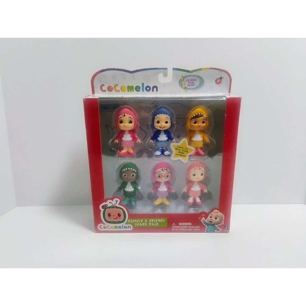 JAZWARES COCOMELON FAMILY & FRIENDS SHARK PACK NIP NEW IN PACKAGE